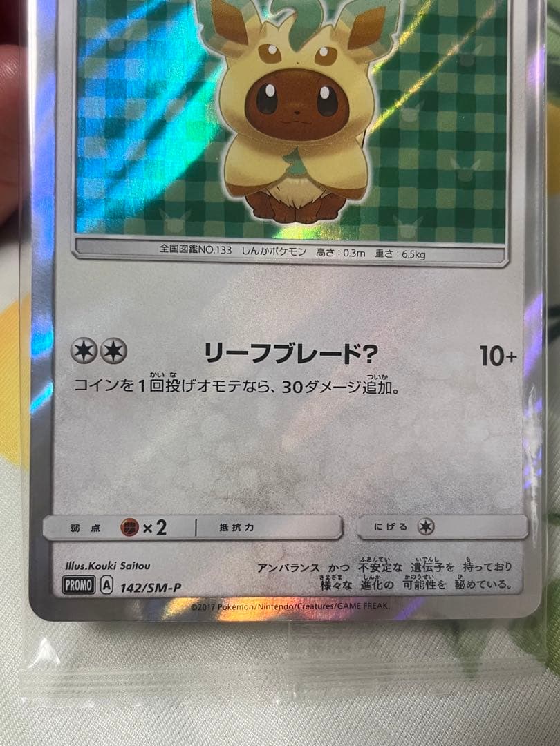 の*ん様 ポケモンカード　ポンチョを着たイーブイ　リーフィア