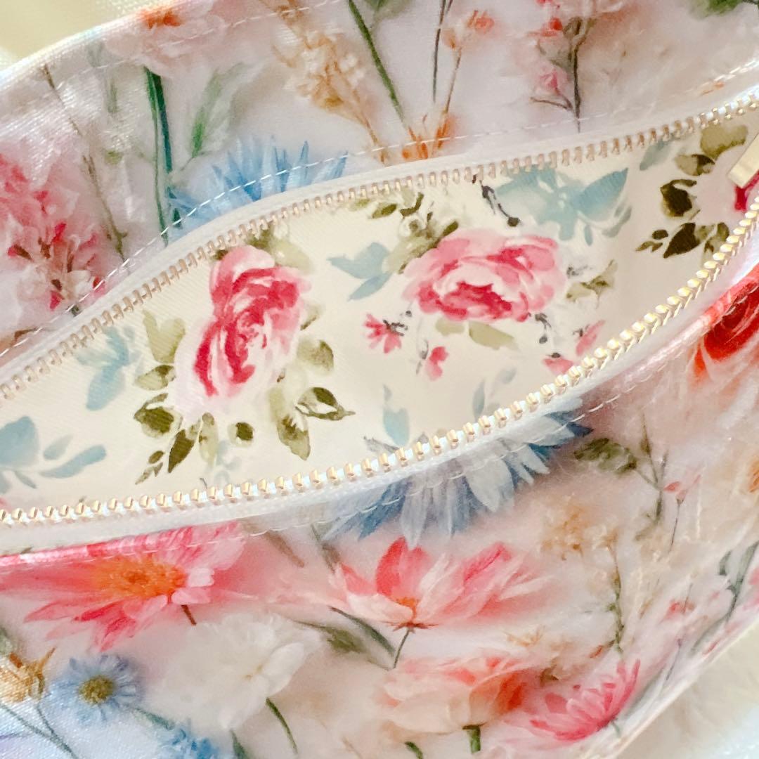 ぽ*む様 コヤンイサムチョン 猫ちゃん トートバッグ 帆布 お花柄