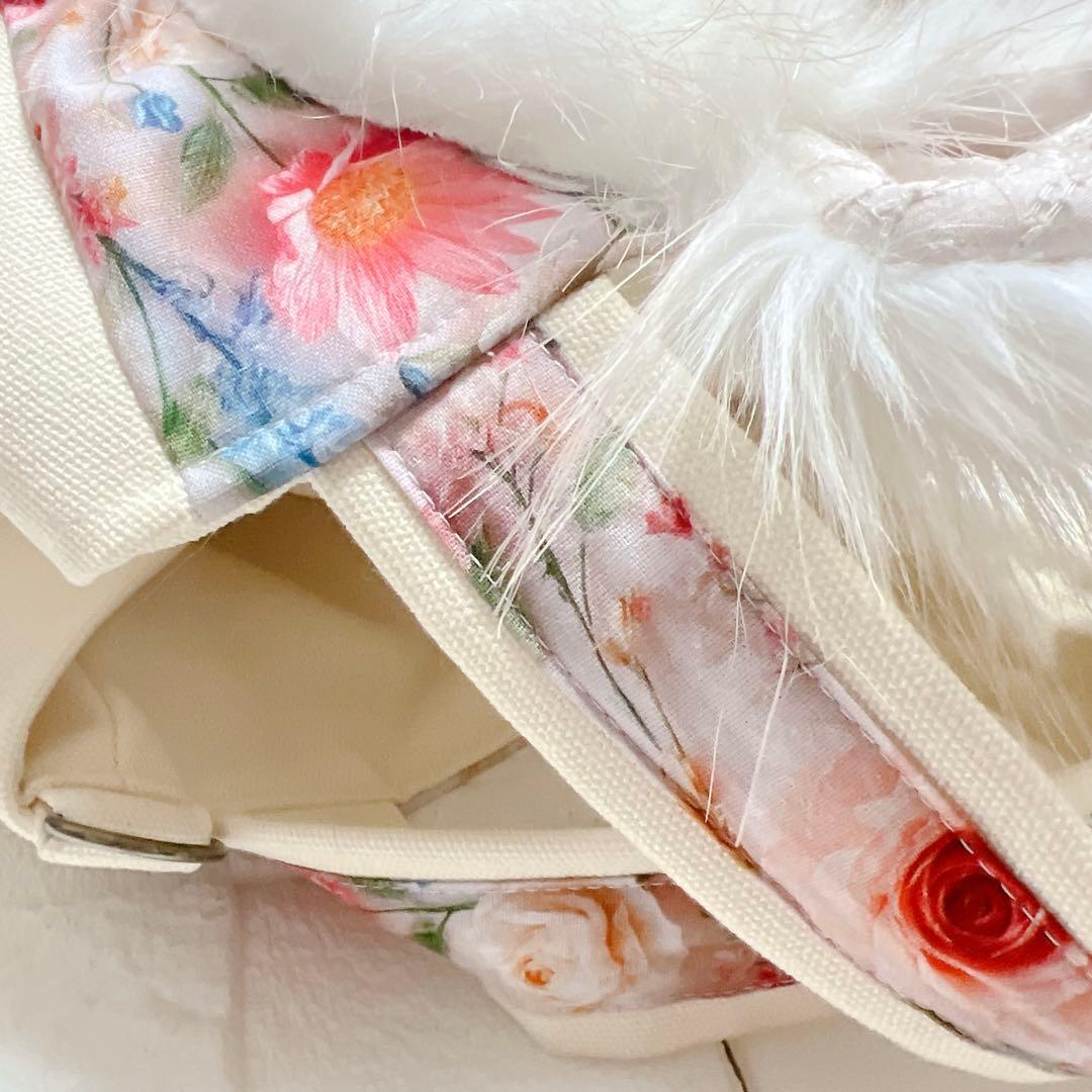 ぽ*む様 コヤンイサムチョン 猫ちゃん トートバッグ 帆布 お花柄