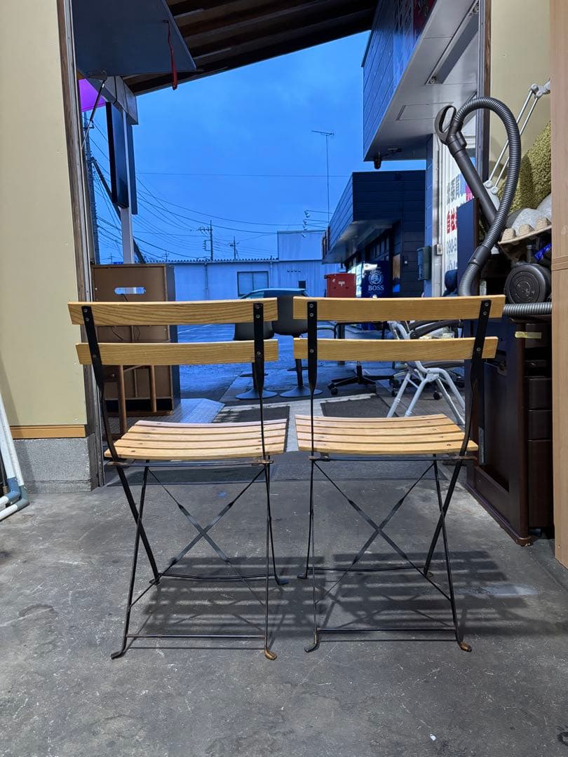 ガーデンテーブル&チェアセット 木目