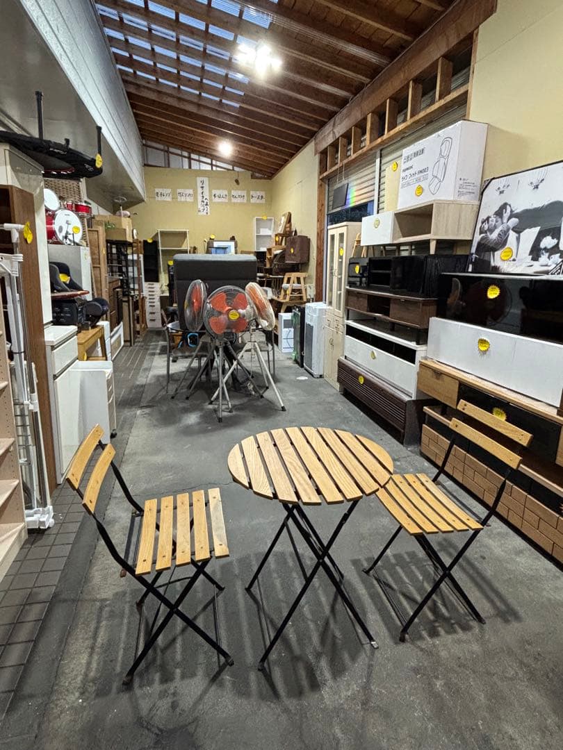 ガーデンテーブル&チェアセット 木目