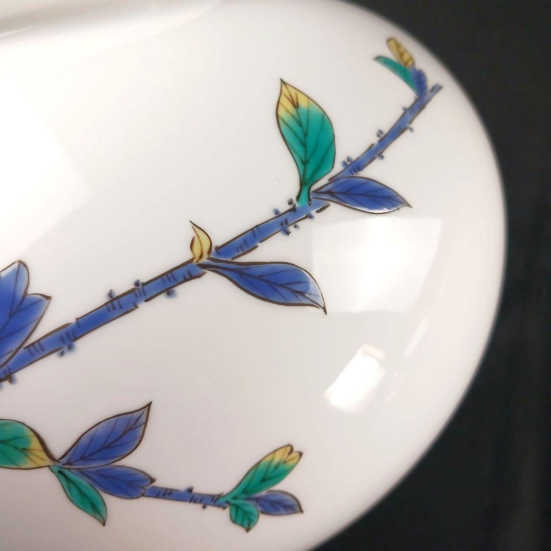 Y2293-77 香蘭社 染錦 椿図 花瓶 花器 有田焼