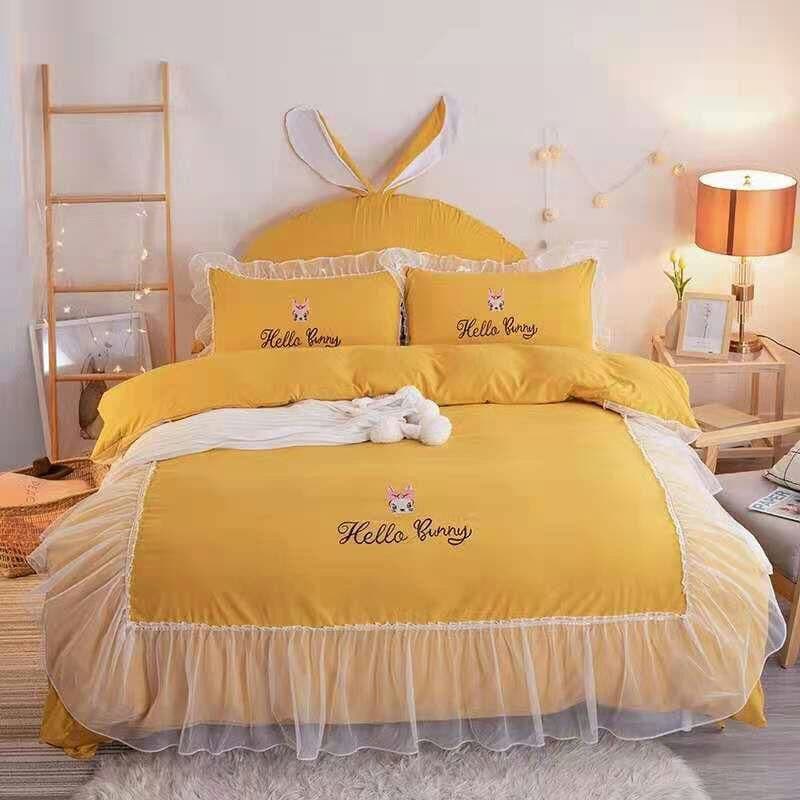 可愛い寝具 シングル布団カバー3点セット寝具セット四季枕カバー付 肌触最高6