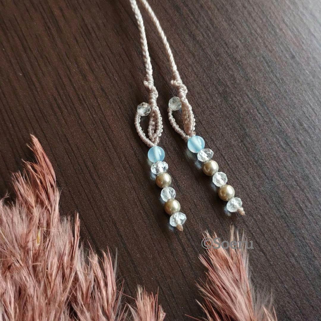 【ラウンド】アマゾナイト×オパールのマクラメネックレス　ペンダント　天然石