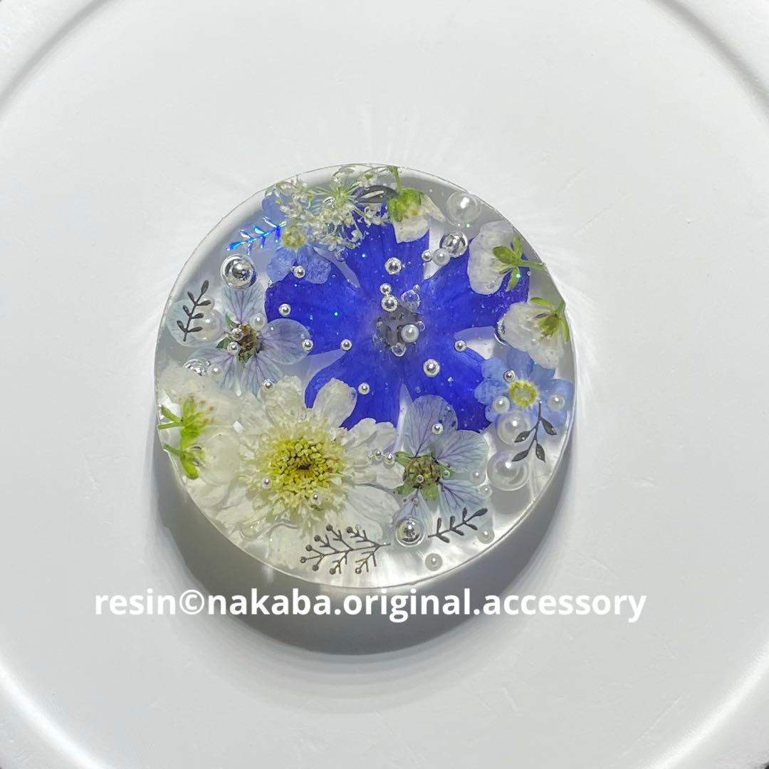 ya-16 ハンドメイド レジン ヘアゴム ブローチ ポニーフック キーホルダー