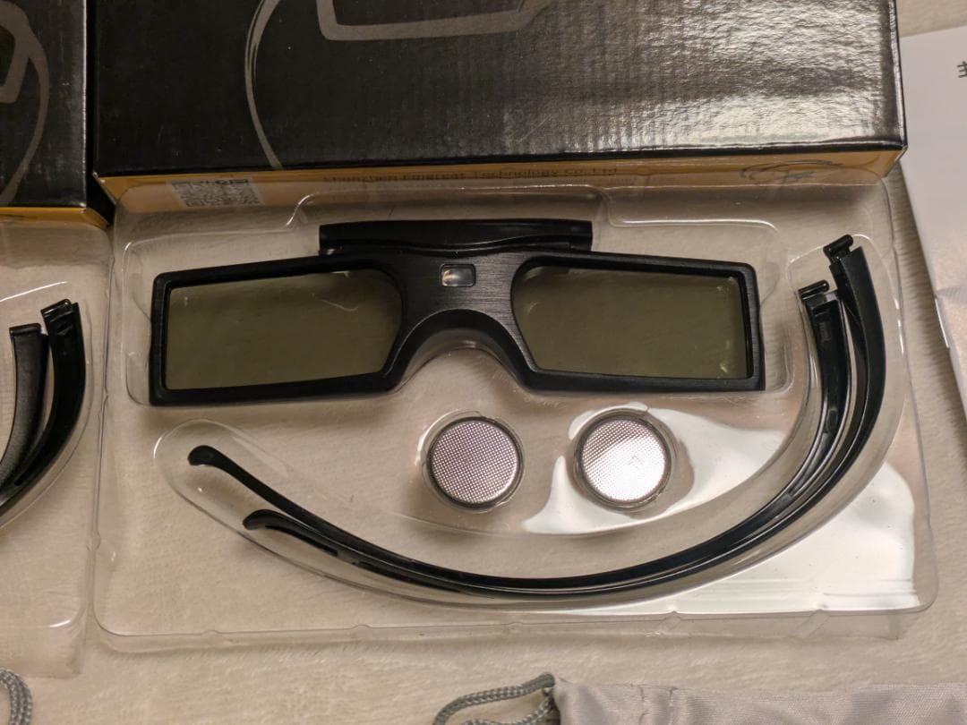 PERGEAR 3Dアクティブグラス 144Hz対応 3Dグラス ４個セット