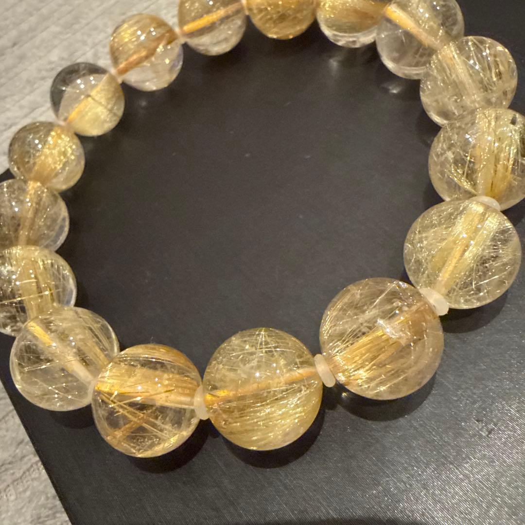 ルチルクォーツ 天然石ブレスレット