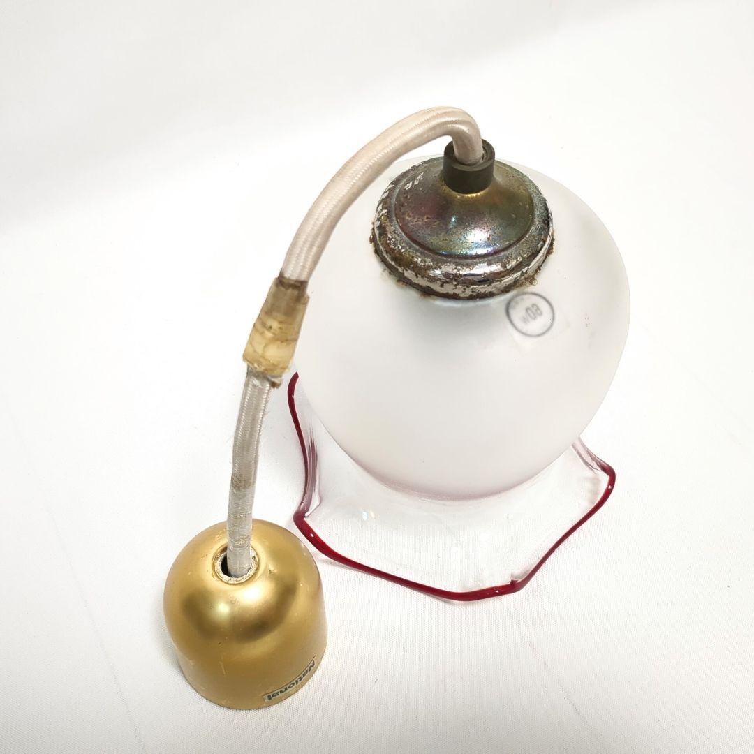 昭和レトロ　フロストガラス ペンダントライト　ナショナル