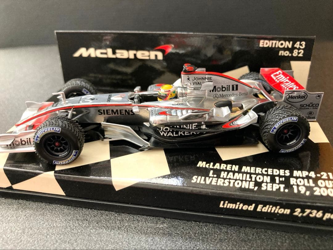 【貴重】1/43ミニチャンプス マクラーレンMP4-21 L.ハミルトン初テスト