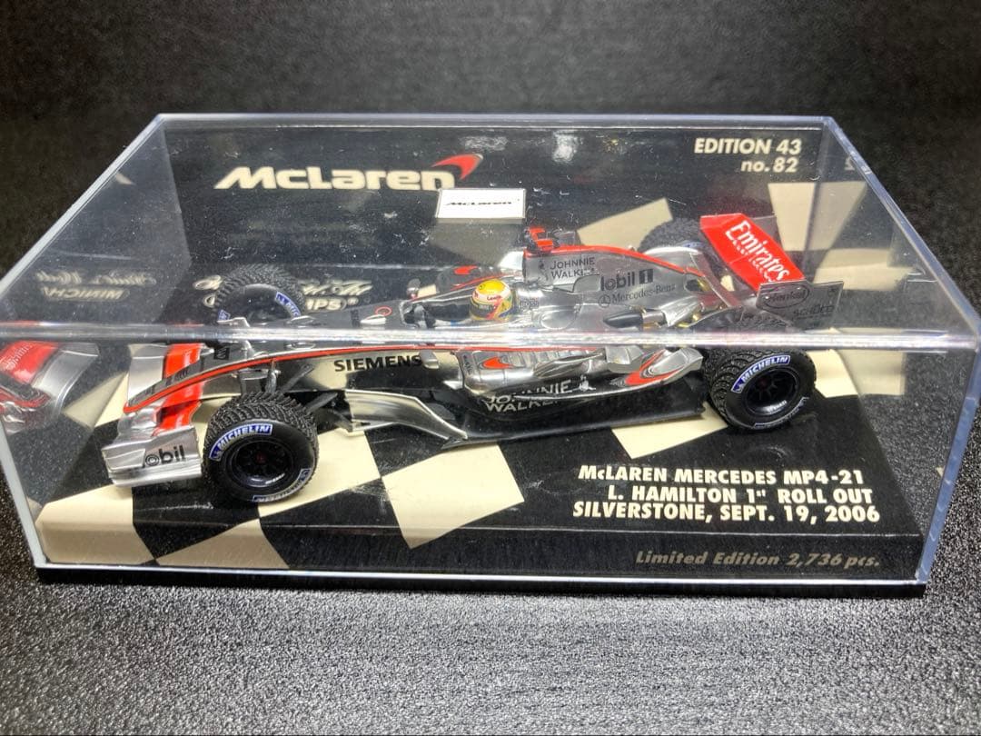【貴重】1/43ミニチャンプス マクラーレンMP4-21 L.ハミルトン初テスト