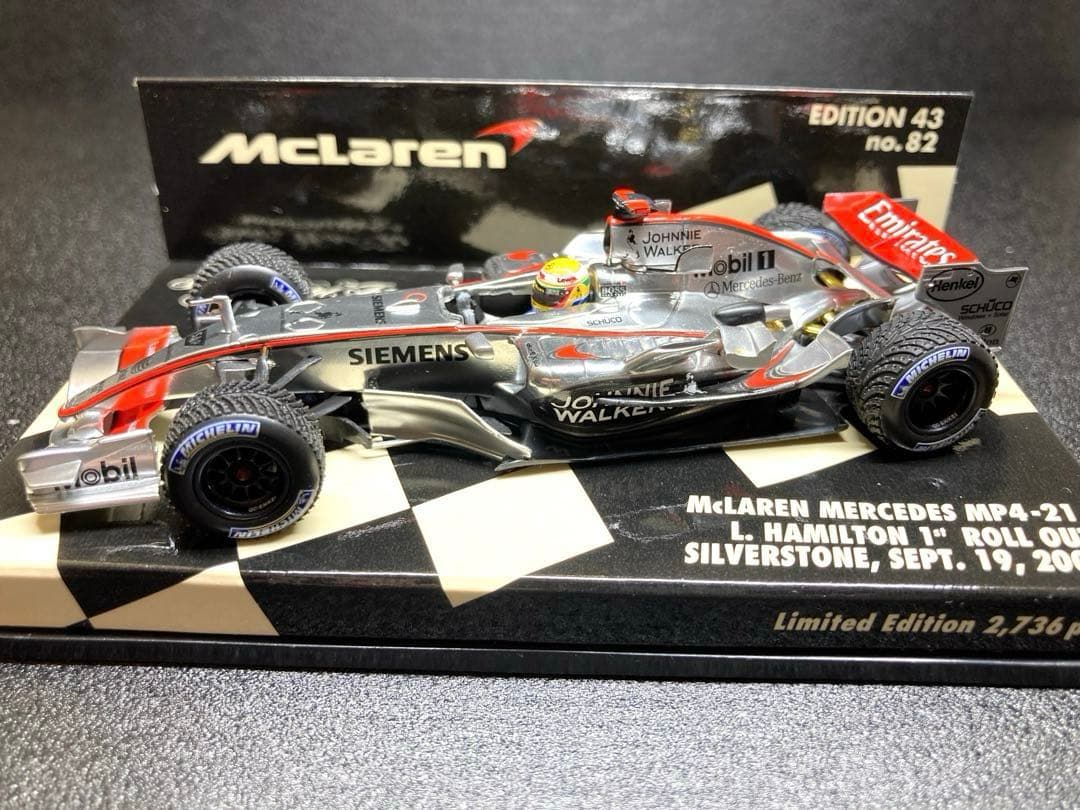 【貴重】1/43ミニチャンプス マクラーレンMP4-21 L.ハミルトン初テスト