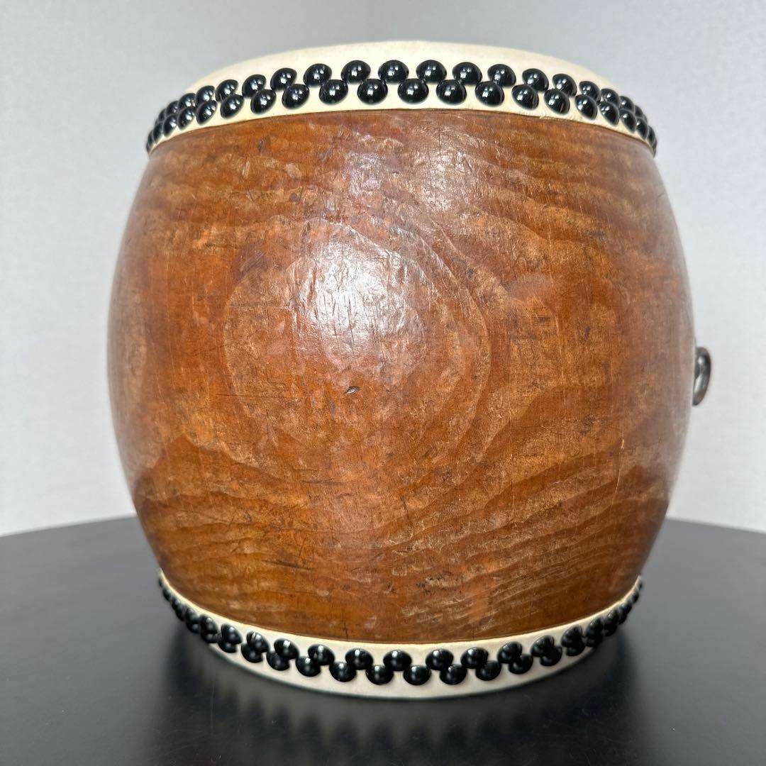 胴長太鼓 和太鼓 和楽器 バチ付き H25×φ29cm 約2.85kg 31※
