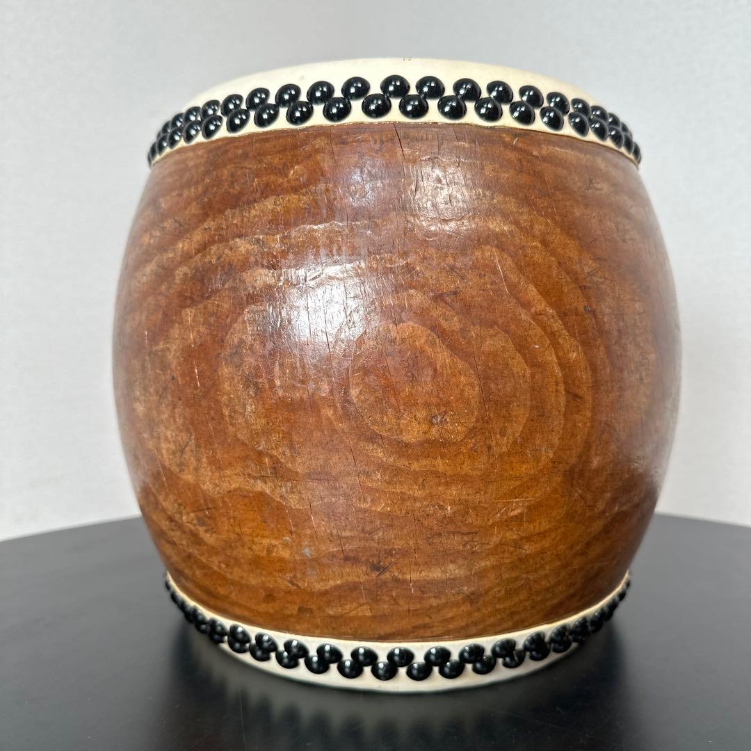 胴長太鼓 和太鼓 和楽器 バチ付き H25×φ29cm 約2.85kg 31※