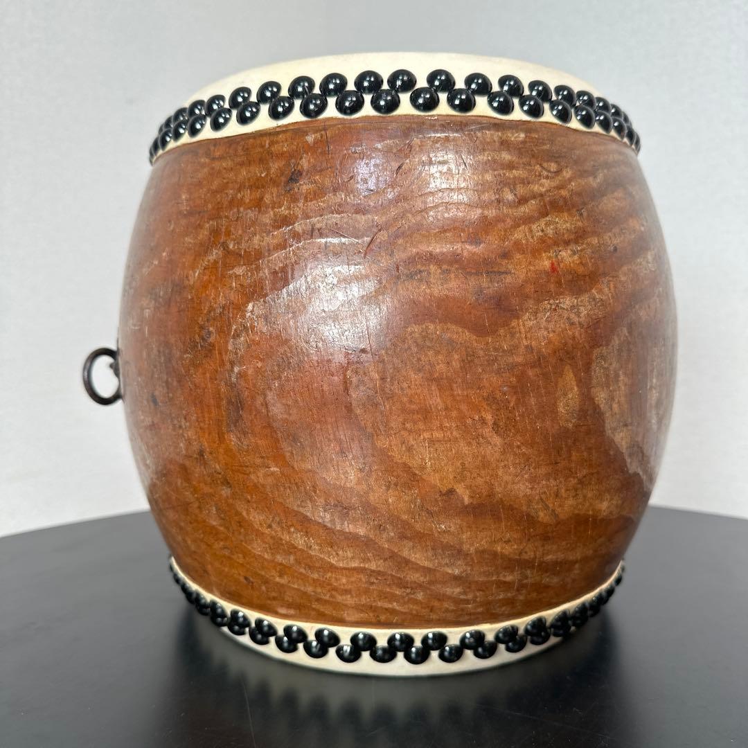 胴長太鼓 和太鼓 和楽器 バチ付き H25×φ29cm 約2.85kg 31※