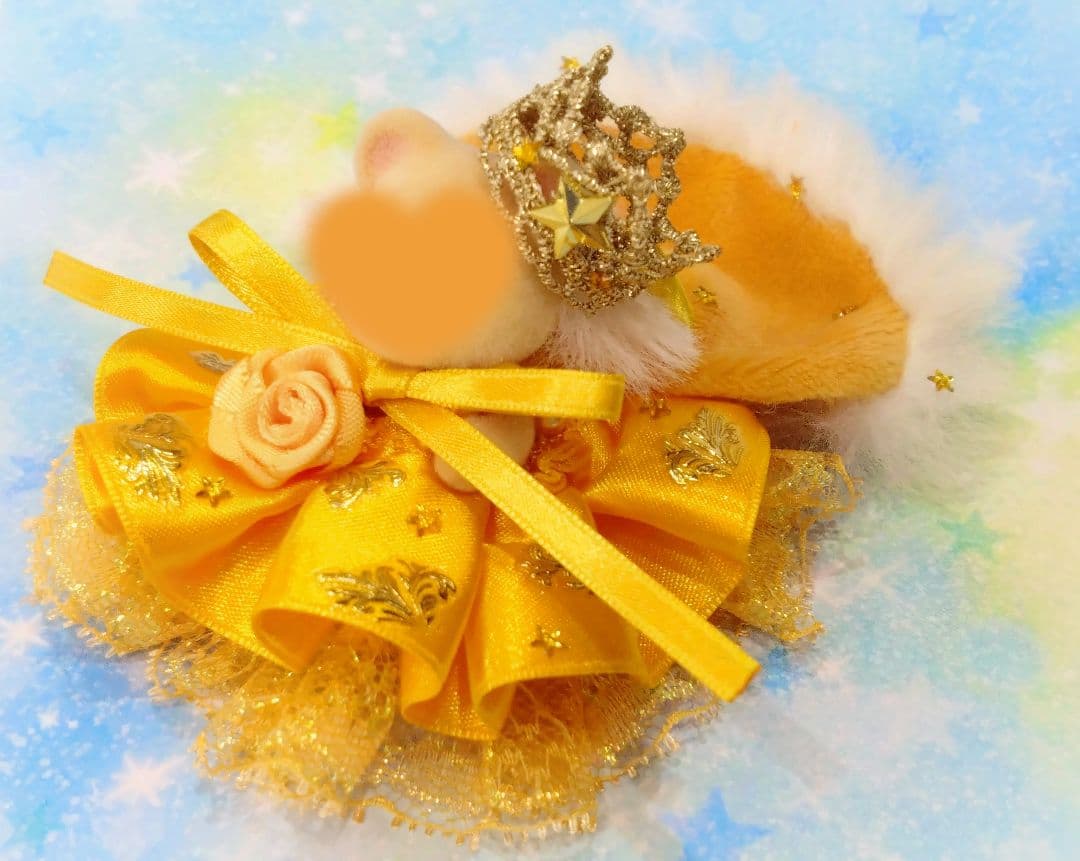 【ちくわ】ドール　赤ちゃん　ドレス　服　獅子座　星座　ライオン　子犬