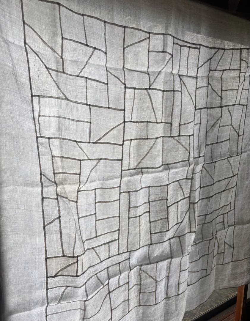 韓国 骨董 古布 大判 100cm／100cm ポジャギ 麻 チョガッポ 古道具