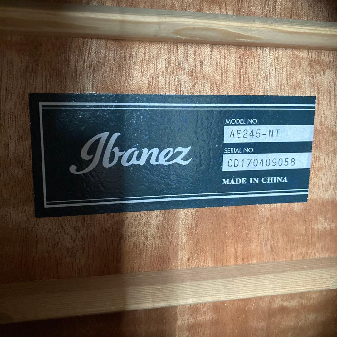 【美品】Ibanez AE245-NT エレアコ オールマホガニー