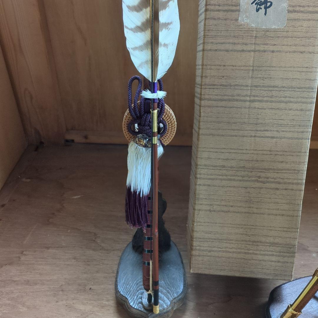 五月人形 木製 弓と刀