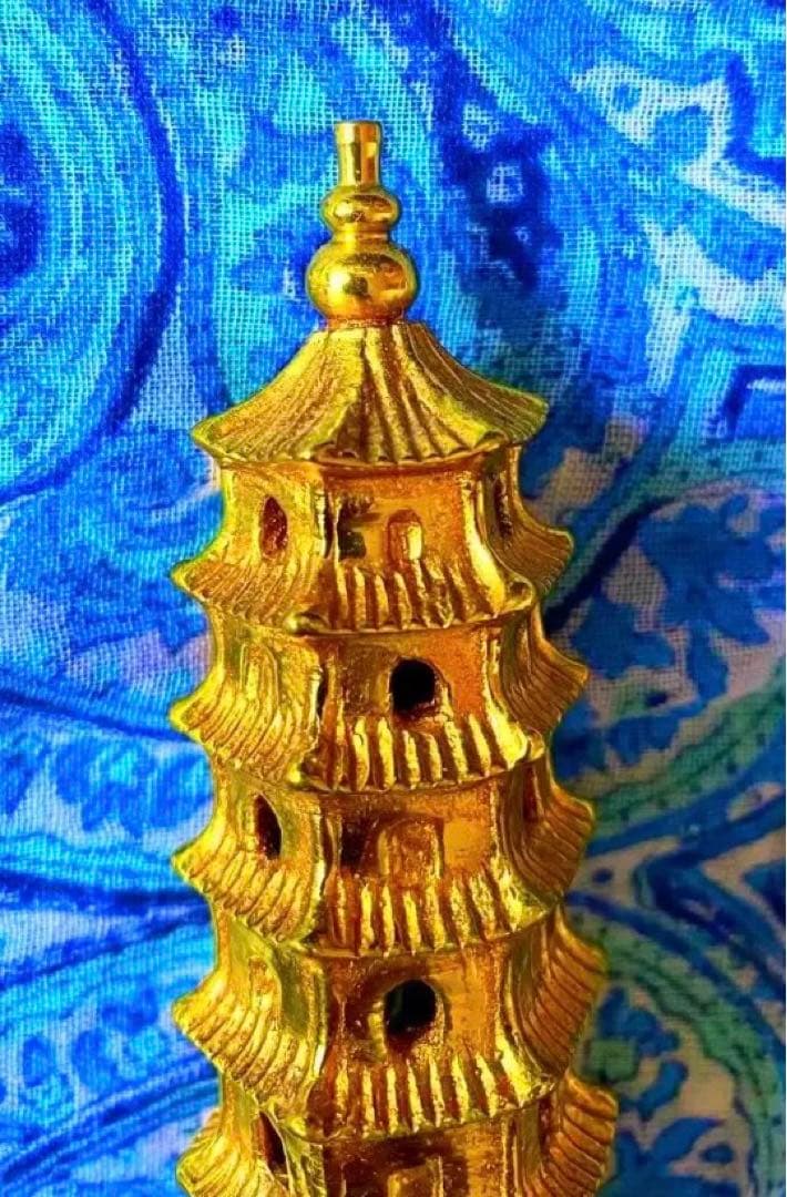 邪気払い！開運！金運！目標達成！銅製　中国製仏塔　七重の塔　パワーアイテム！