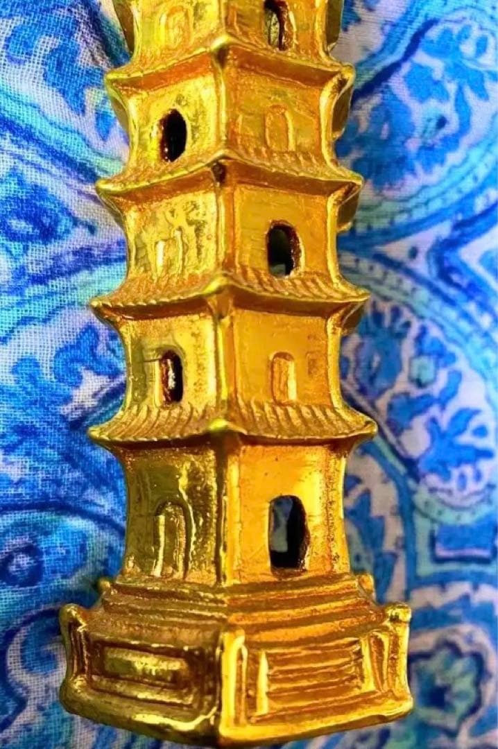 邪気払い！開運！金運！目標達成！銅製　中国製仏塔　七重の塔　パワーアイテム！