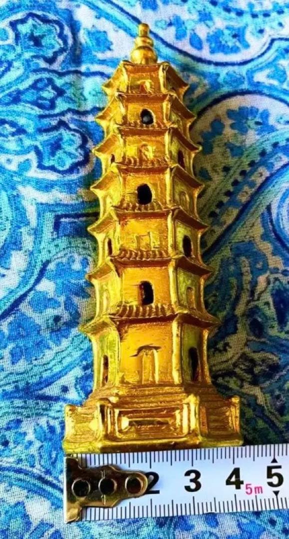邪気払い！開運！金運！目標達成！銅製　中国製仏塔　七重の塔　パワーアイテム！