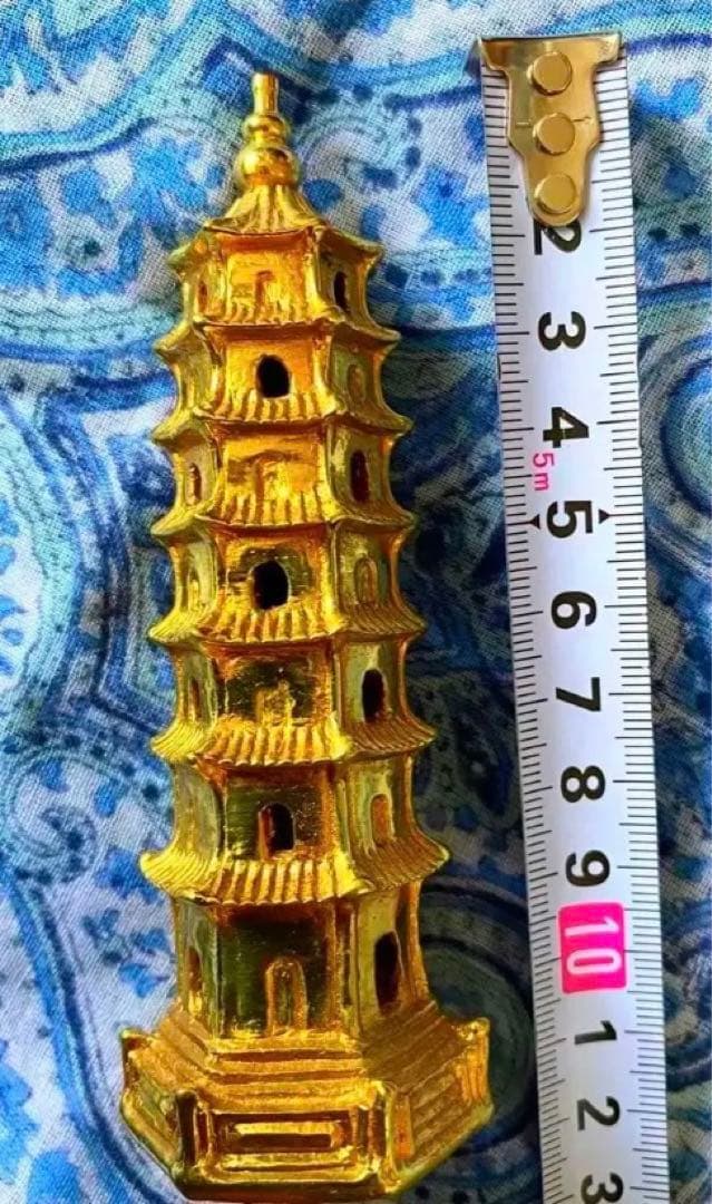 邪気払い！開運！金運！目標達成！銅製　中国製仏塔　七重の塔　パワーアイテム！