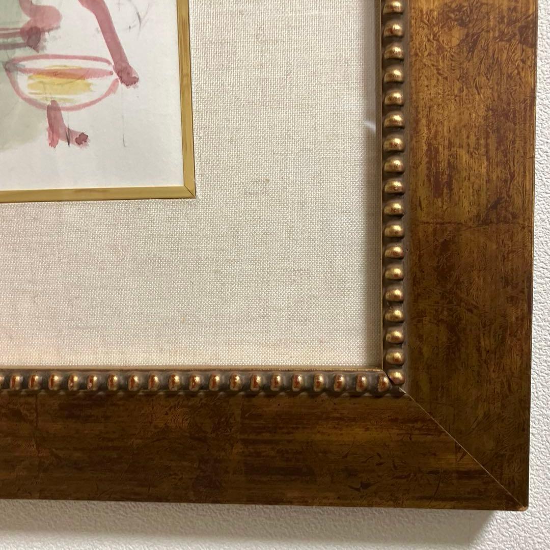 水彩画 女性と花の静物画