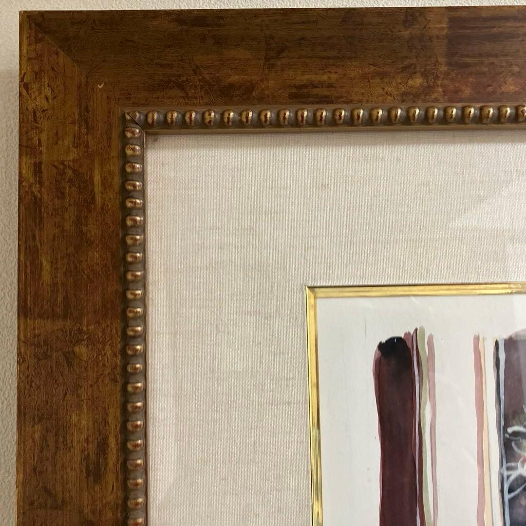 水彩画 女性と花の静物画