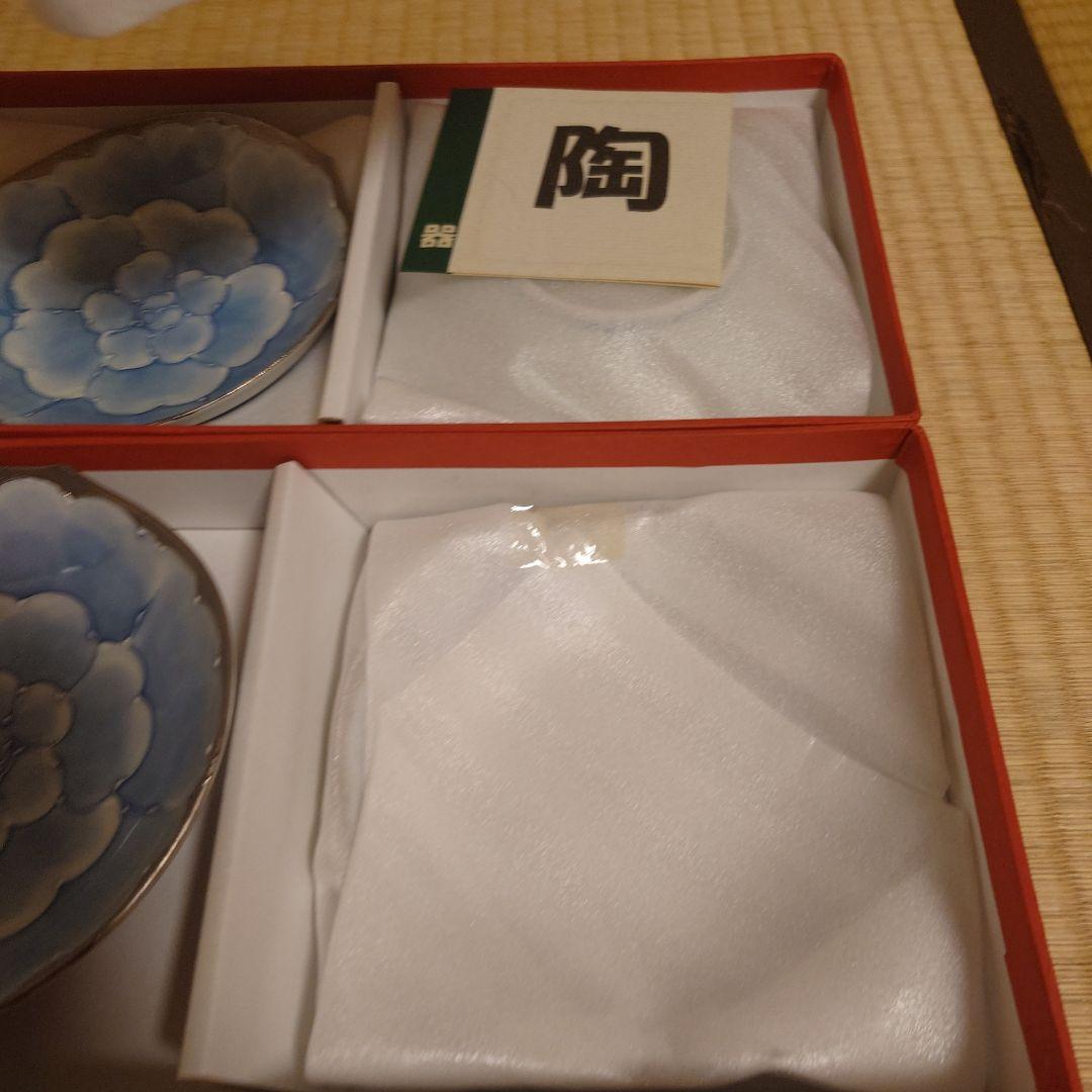 有田焼　プラチナ牡丹陶磁器 10枚セット