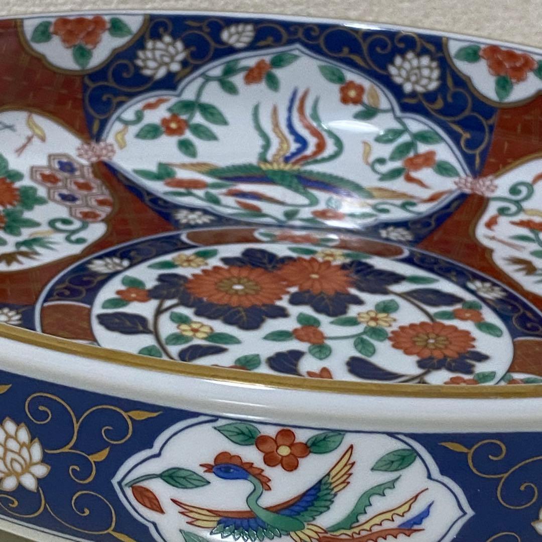 庫山窯、金彩 古伊万里 金蘭手 深皿 盛り皿 大皿 大鉢、親子皿　2枚　セット