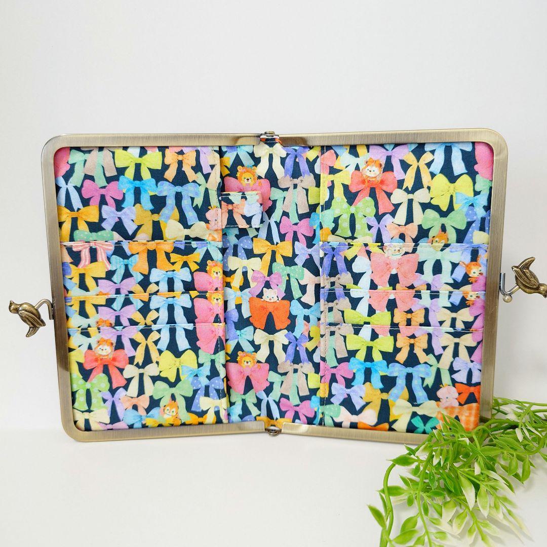 うさこ〜 ハンドメイド 親子がま口長財布・がま口手帳✿リボンコレクター