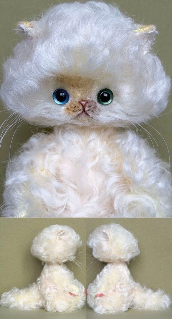 花々仔猫 アーティストベア 海外作家様 ハンドメイド テディベア ぬいぐるみ