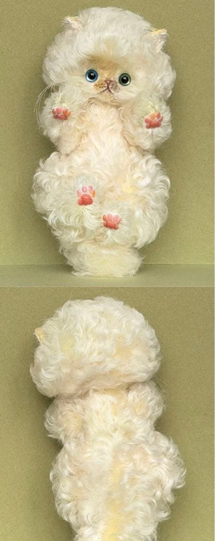 花々仔猫 アーティストベア 海外作家様 ハンドメイド テディベア ぬいぐるみ