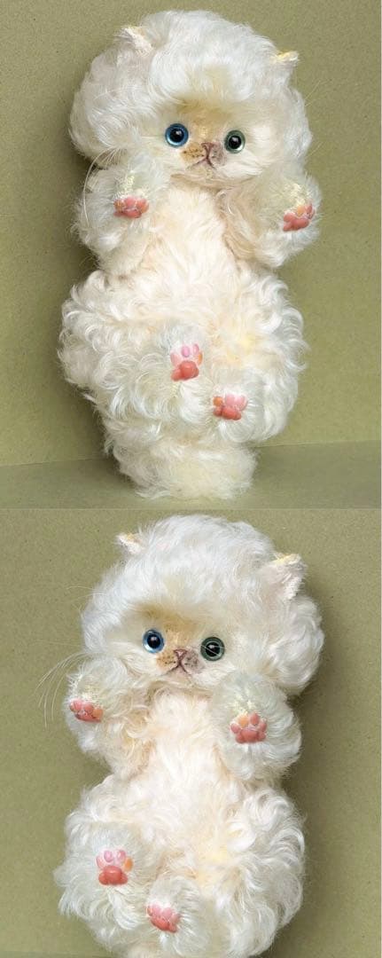花々仔猫 アーティストベア 海外作家様 ハンドメイド テディベア ぬいぐるみ