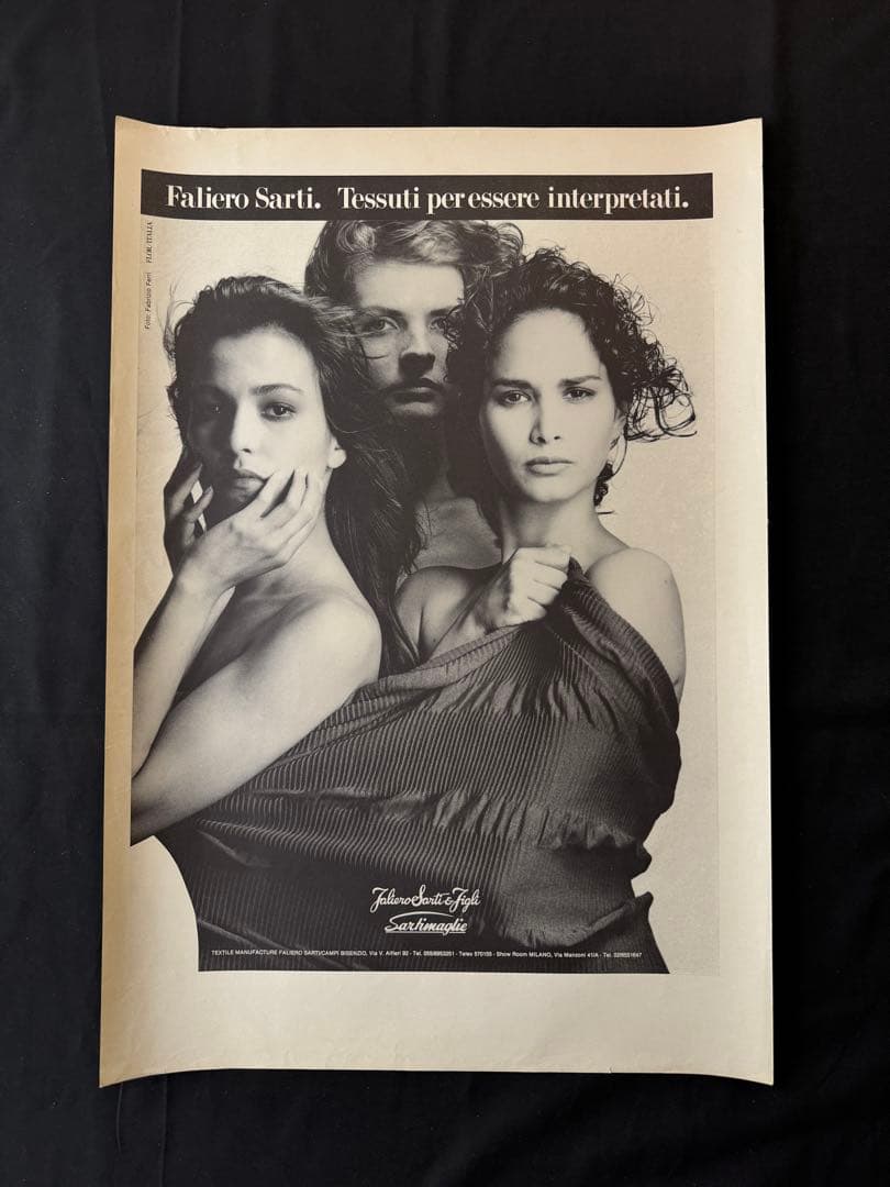【当時物】1980s Faliero Sarti大判両面印刷（50×70cm）