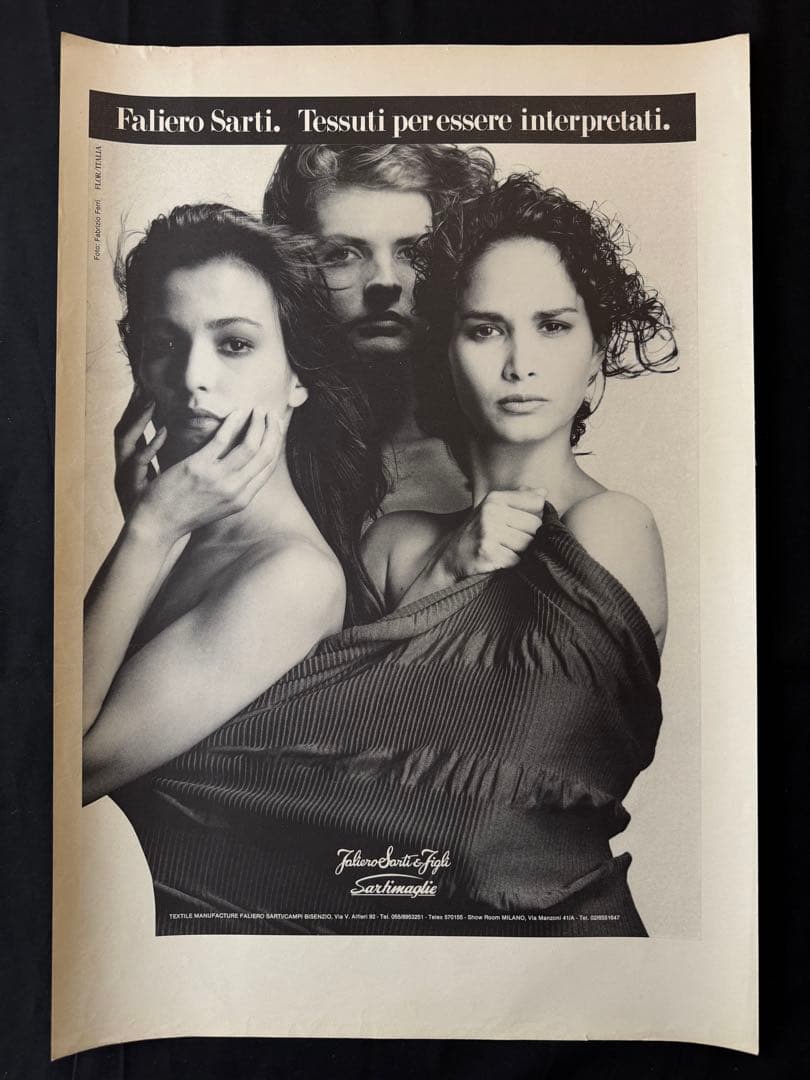 【当時物】1980s Faliero Sarti大判両面印刷（50×70cm）