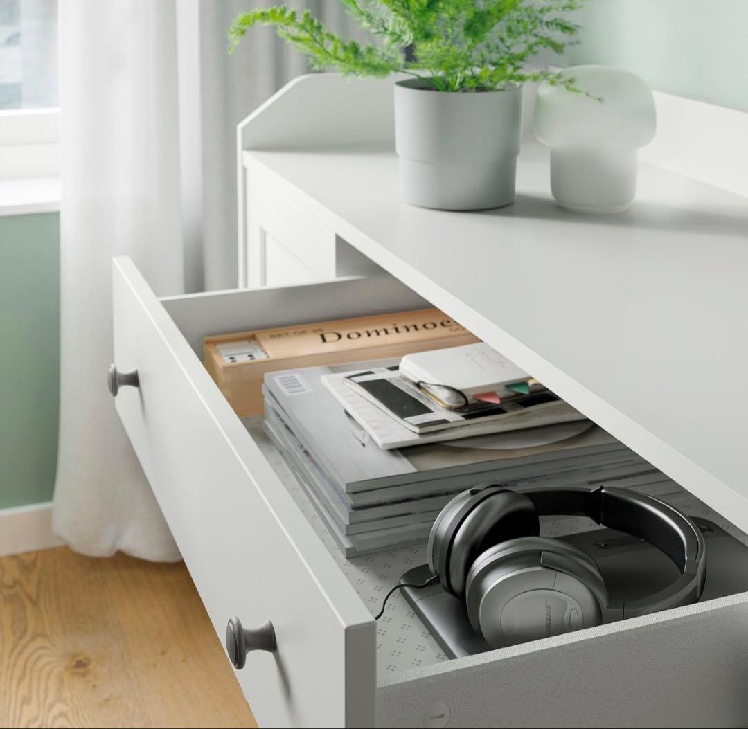 【IKEA】HAUGA ハウガ サイドボード ホワイト 140x84 cm