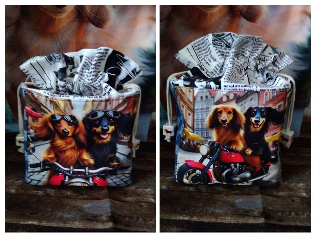 犬イラスト小物入れ