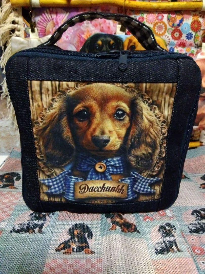 犬イラスト小物入れ