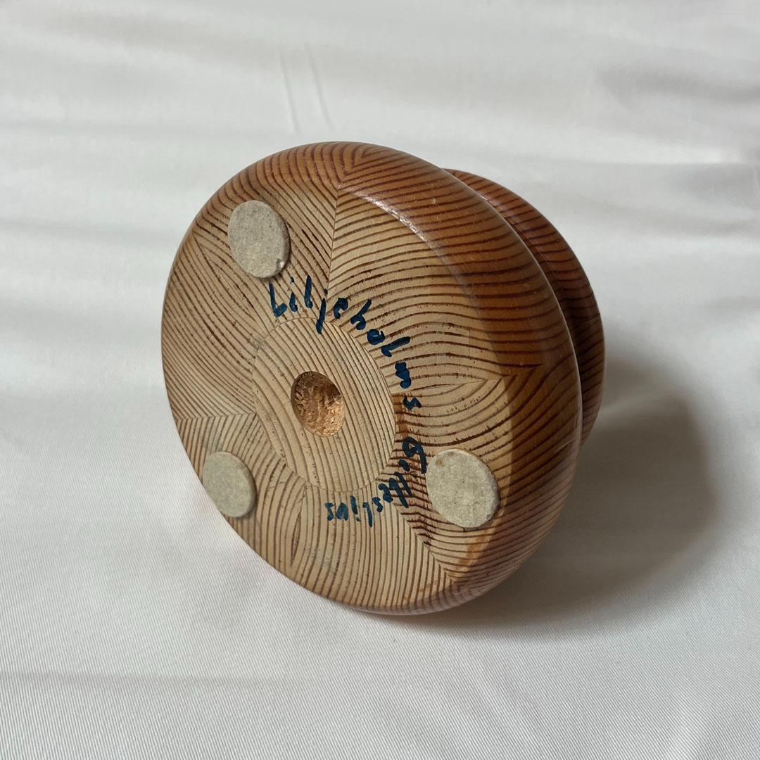 1970s　ボダ　ガラス×ウッド　キャンドルスタンド