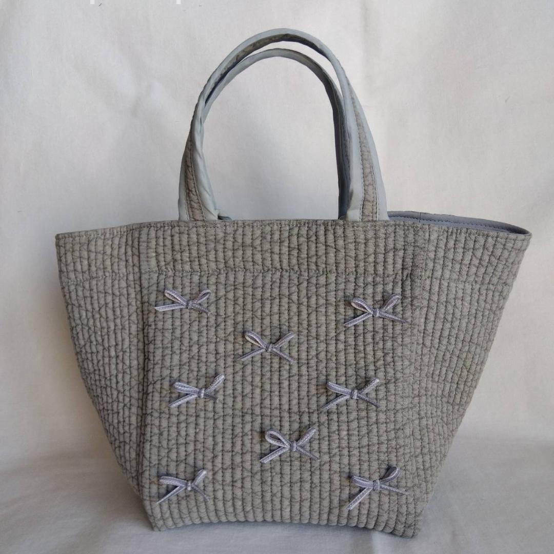 ファスナー ショルダー 底板ヌビ☆タウントート☆ ダークグレー ヌビバッグ