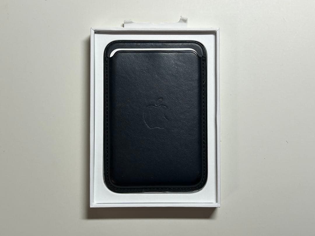【中古】純正 MagSafe対応 iPhone レザーウォレット・ミッドナイト④