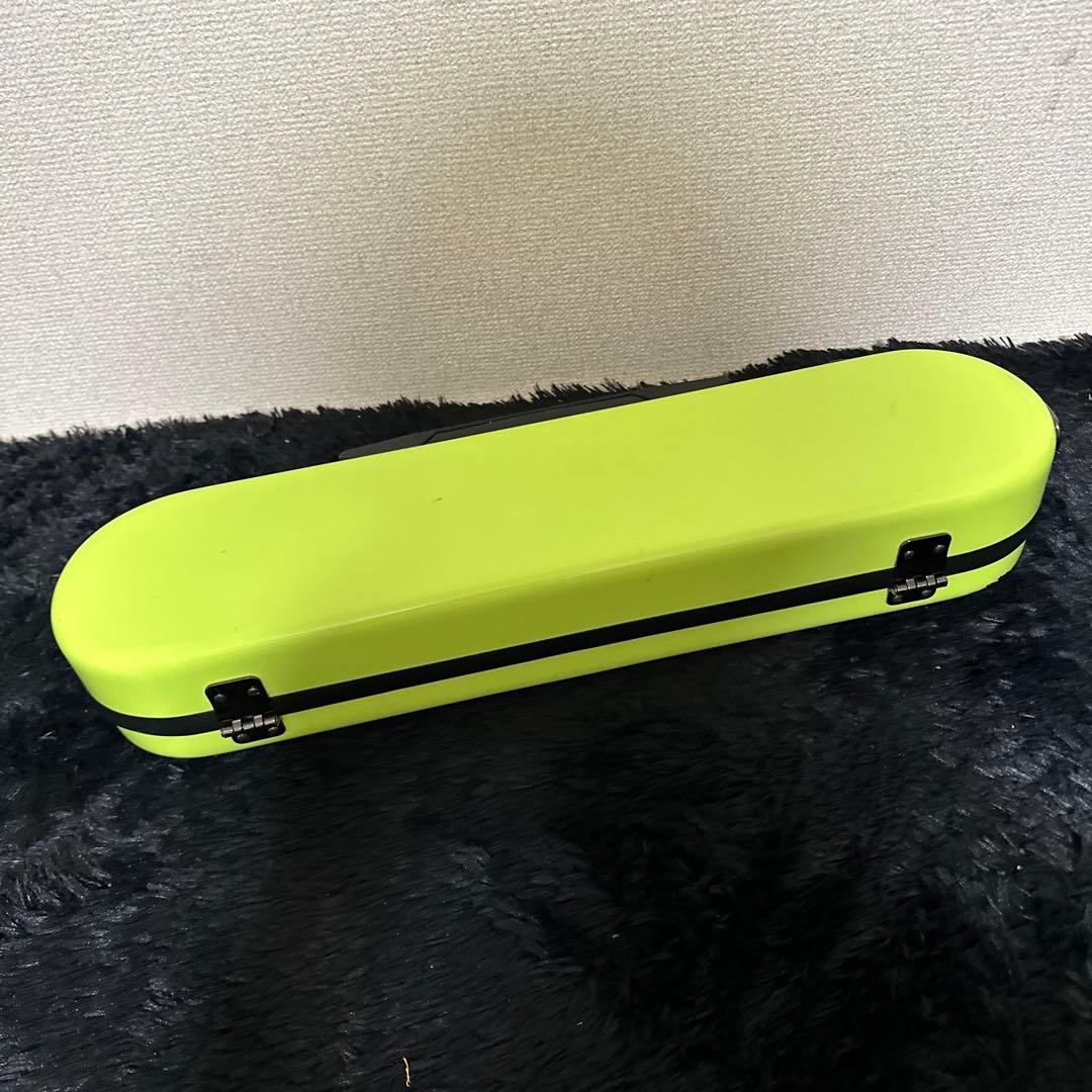 CC Shiny フルート用 ハードケース フライトケース 管楽器 黄緑
