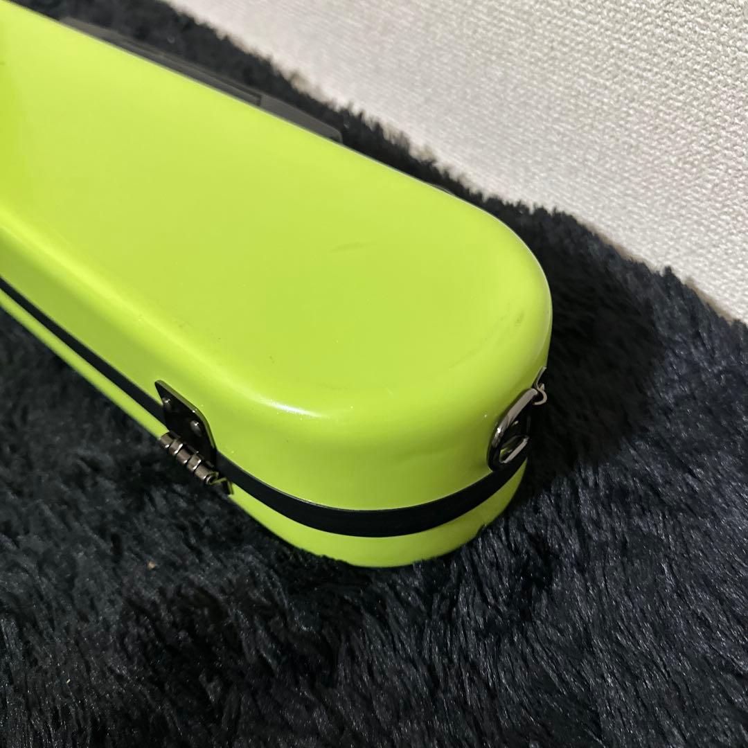 CC Shiny フルート用 ハードケース フライトケース 管楽器 黄緑