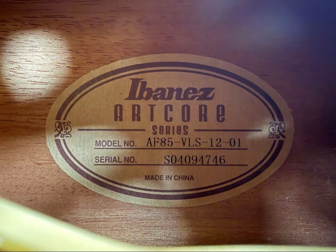 Ibanez ARTCORE AF85-VLS-12-01 ハードケース付き
