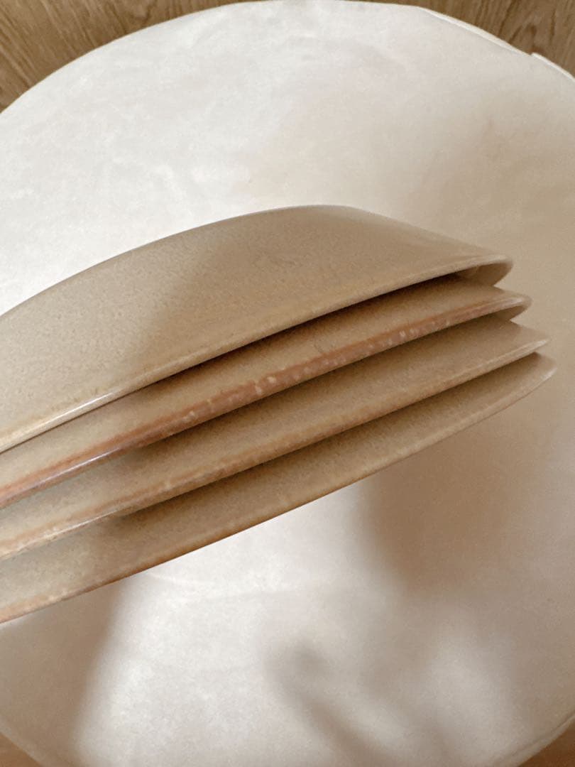 【極美品】上品サンドベージュ×大容量深皿♡イイホシユミコ×木村硝子店プレート23