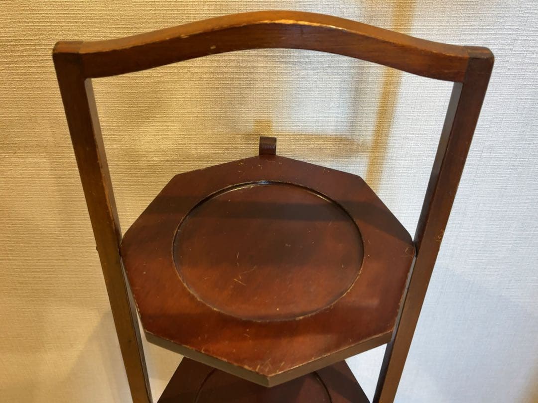 イギリス アンティーク 木製3段スタンド