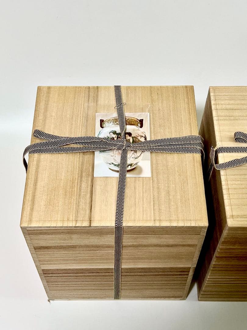 初代川本桝吉 博覧会出品作 安井如苞 大日本七宝会社 牧童図花瓶 明治 瀬戸焼