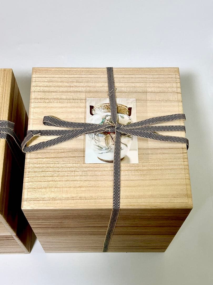 初代川本桝吉 博覧会出品作 安井如苞 大日本七宝会社 牧童図花瓶 明治 瀬戸焼