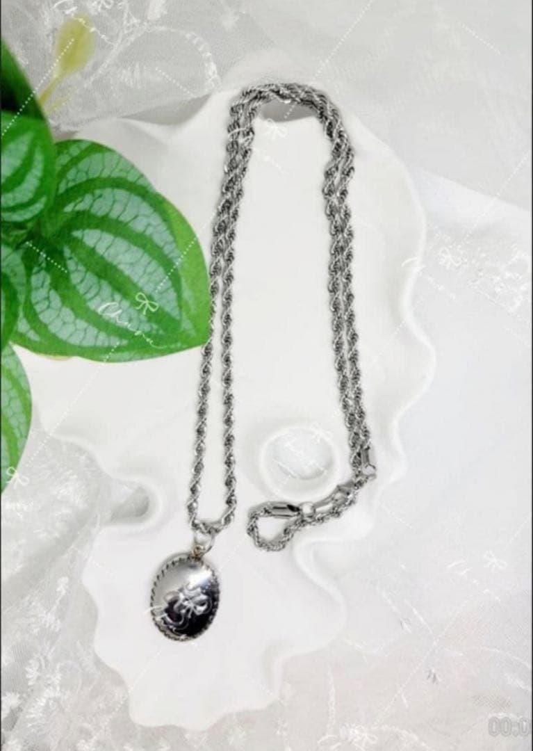 オーム ペンダント ネックレス 316Lステンレス クリシュナ神 ロープチェーン